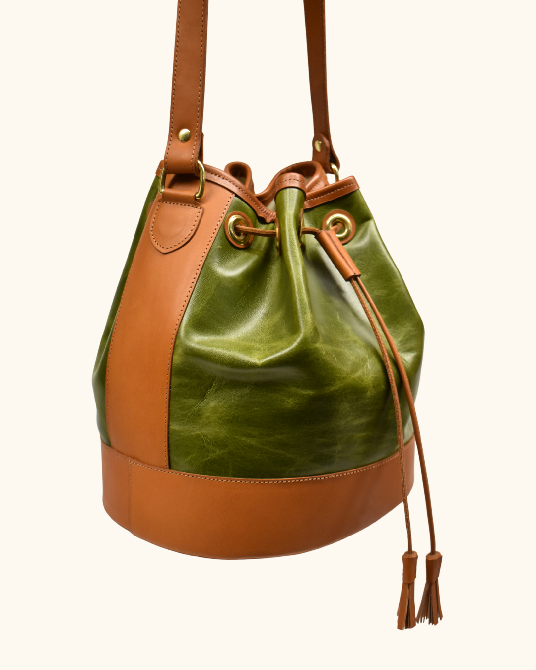 Cordon Bucket Bag | Tanner's Alley Leather Design Studio